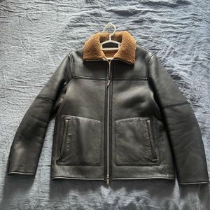 Theory 100% lamb shearling leather jacket